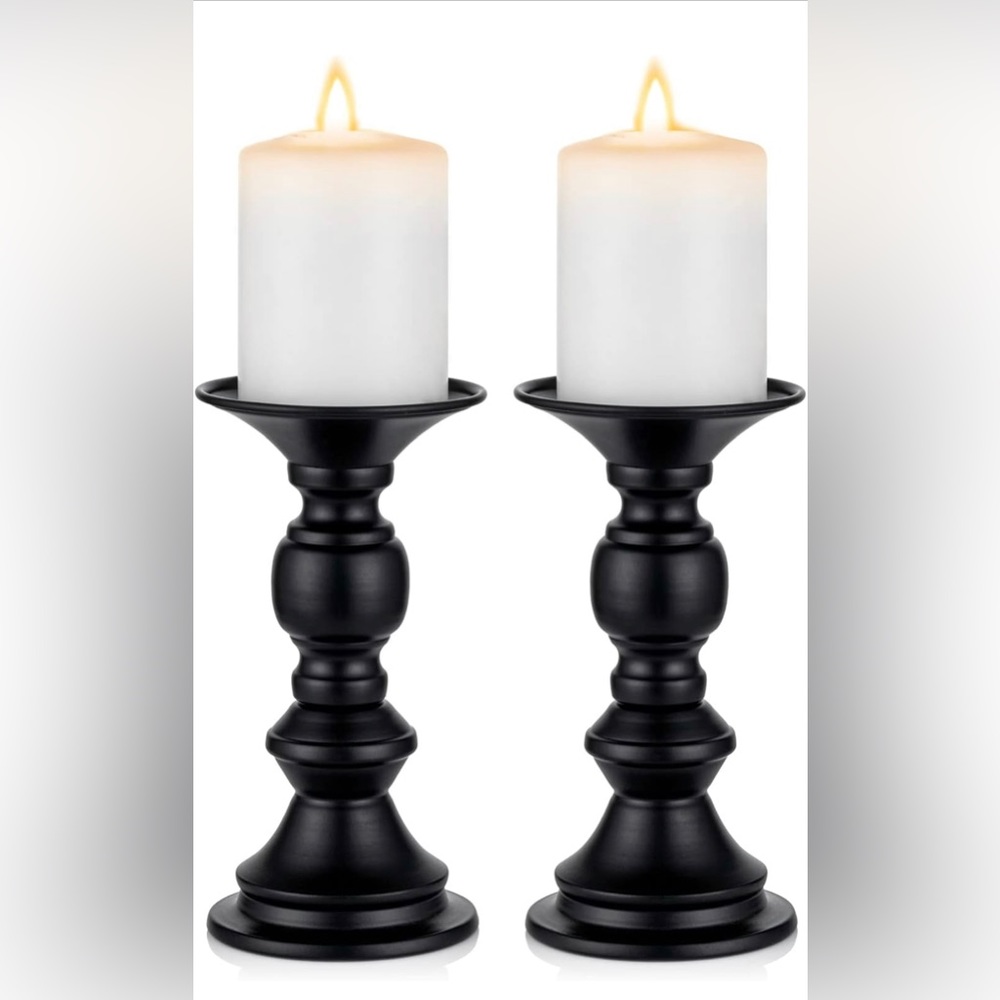 Black Candleholders (pair)